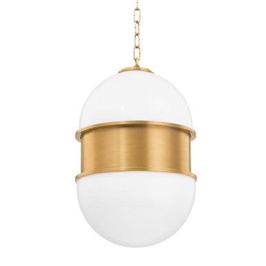 Corbett Lighting Broomley Pendant in Vintage Brass 272-42-VB