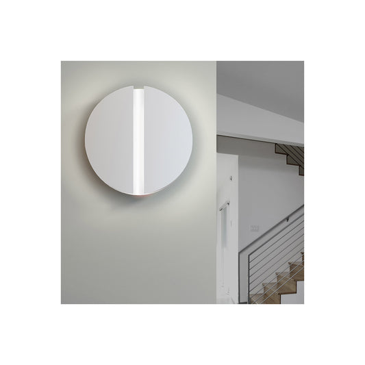 Sonneman Lighting Split Disc LED Sconce in Textured White 2720.98