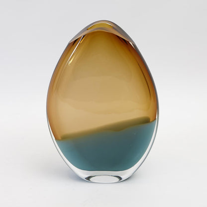 Global Views Oval Vase Pistachio Amber Large 6.60383