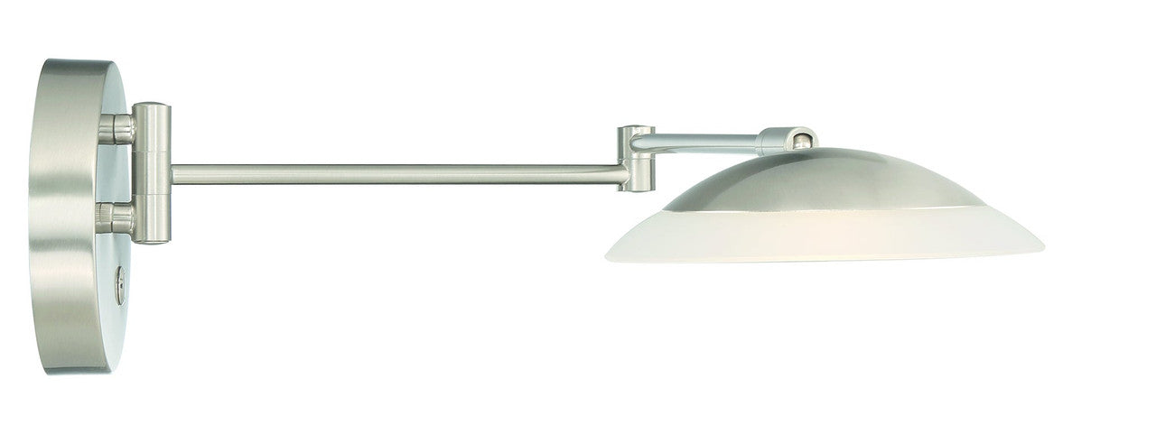 Arnsberg Meran Turbo Wall Sconce in Satin Nickel 272310107