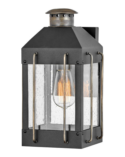 Hinkley Lighting Fitzgerald Small Wall Mount Lantern Textured Black 2730TK