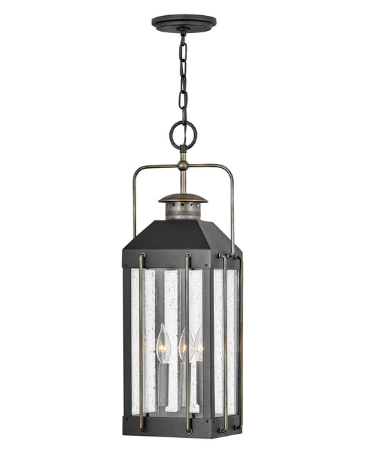 Hinkley Lighting Fitzgerald Large Hanging Lantern Textured Black 2732TK