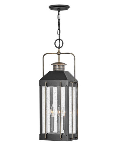 Hinkley Lighting Fitzgerald Large Hanging Lantern Textured Black 2732TK