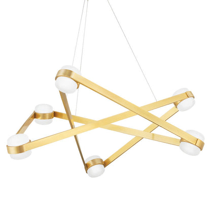 Hudson Valley Lighting Orbit Chandelier in Aged Brass 2738-AGB