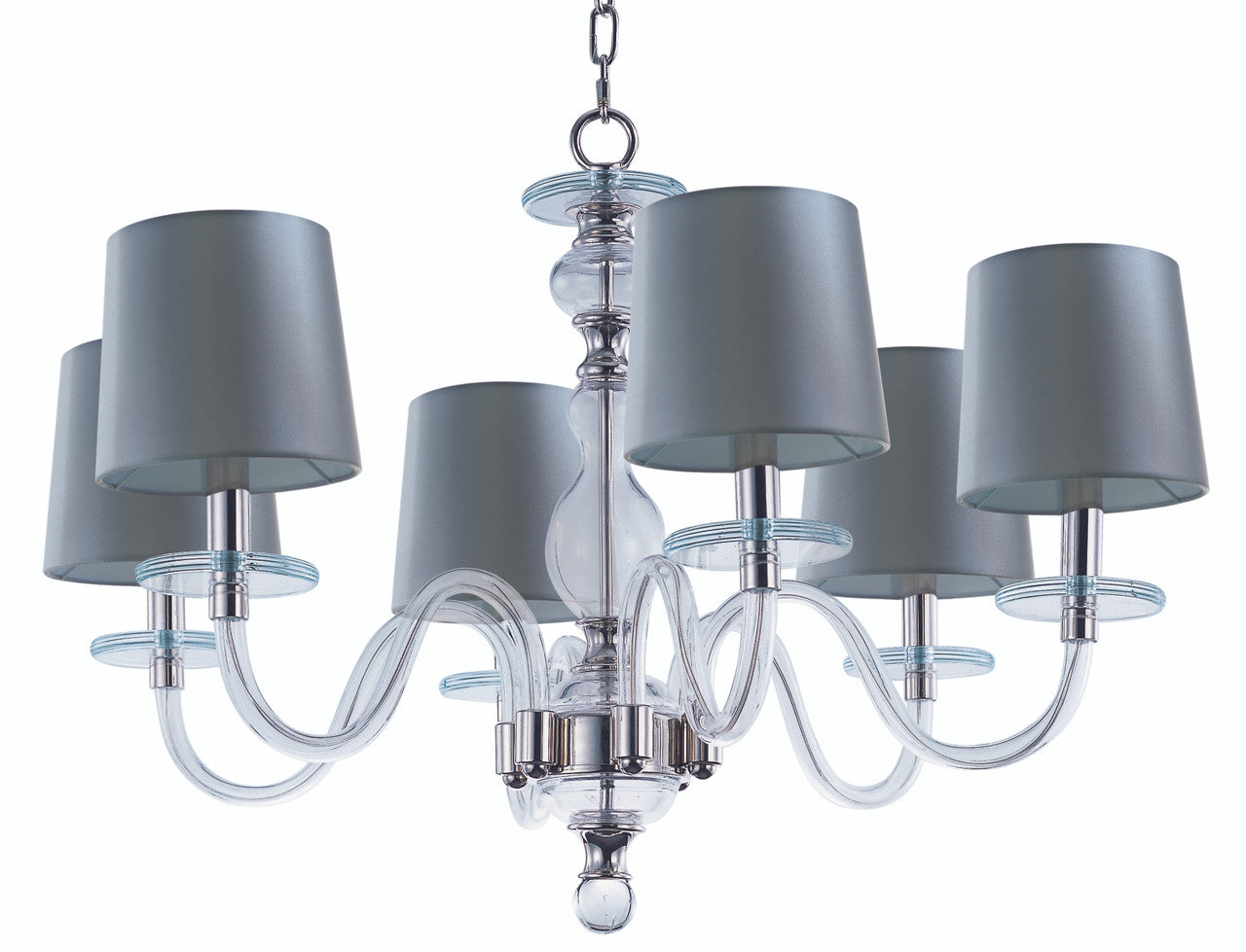 Maxim Venezia 6-Light Chandelier in Polished Nickel 27546CLPN