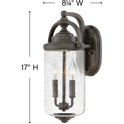 Hinkley Lighting Willoughby Medium Wall Mount Lantern Oil Rubbed Bronze 2754OZ