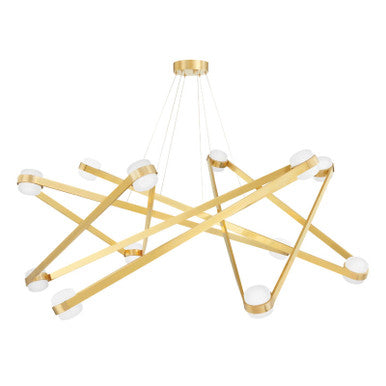 Hudson Valley Lighting Orbit Chandelier in Aged Brass 2756-AGB