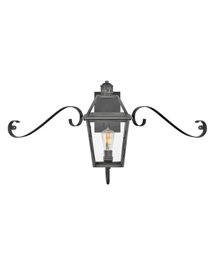 Hinkley Lighting Nouvelle Small Wall Mount Lantern Blackened Brass 2770BLB-SCR