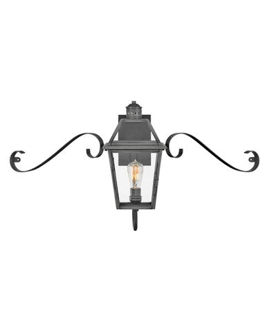 Hinkley Lighting Nouvelle Small Wall Mount Lantern Blackened Brass 2770BLB-SCR