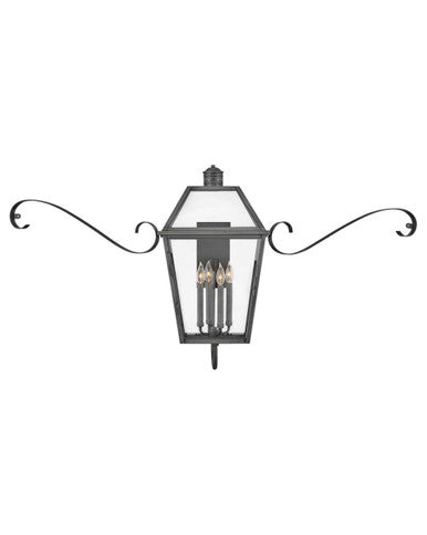 Hinkley Lighting Nouvelle Medium Wall Mount Lantern Blackened Brass 2774BLB-SCR