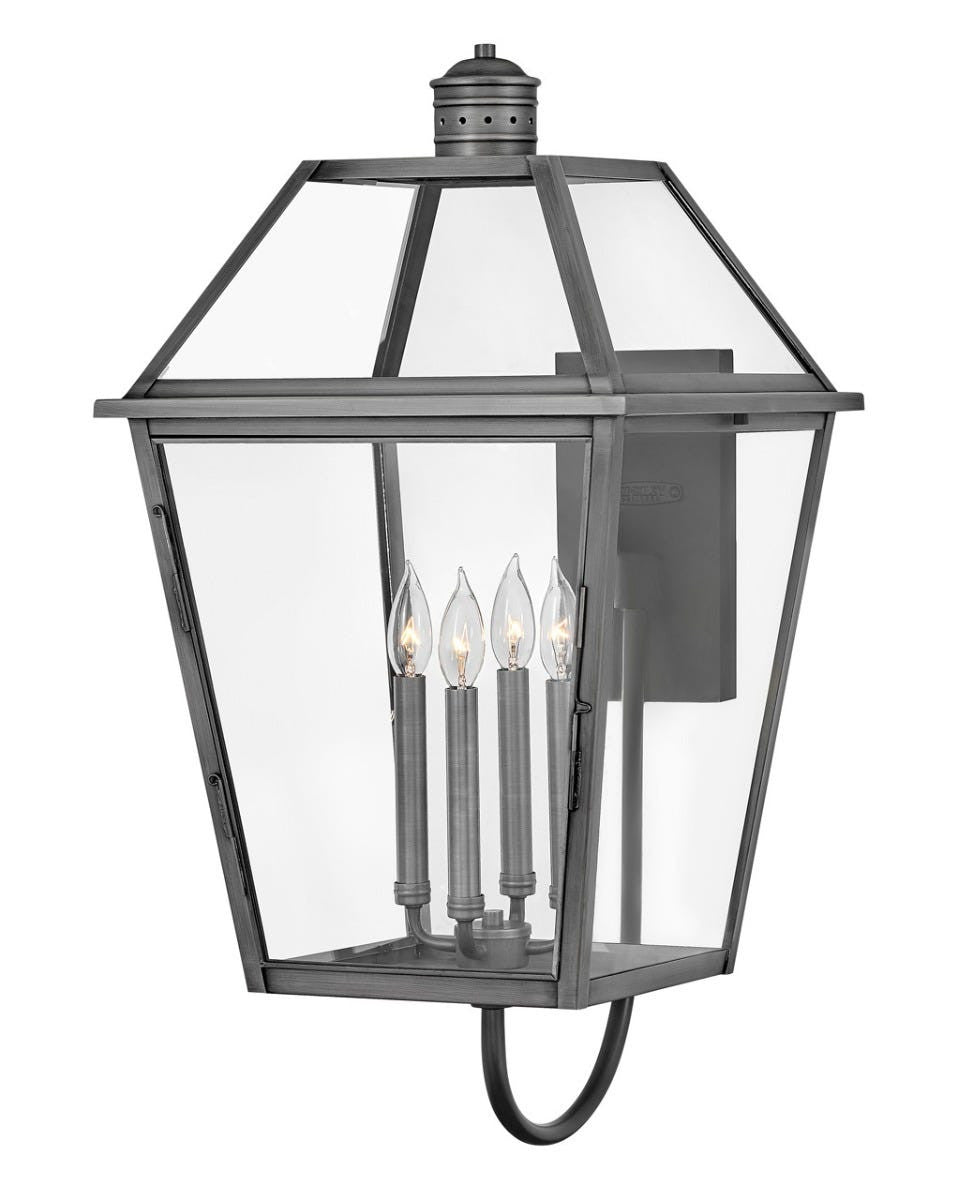 Hinkley Lighting Nouvelle Large Wall Mount Lantern Blackened Brass 2775BLB