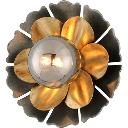 Corbett Lighting Magic Garden Wall Sconce in Black Graphite Bronze Leaf 278-13