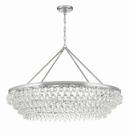 Crystorama Calypso 8 Light Crystal Teardrop Polished Chrome Chandelier 278-CH