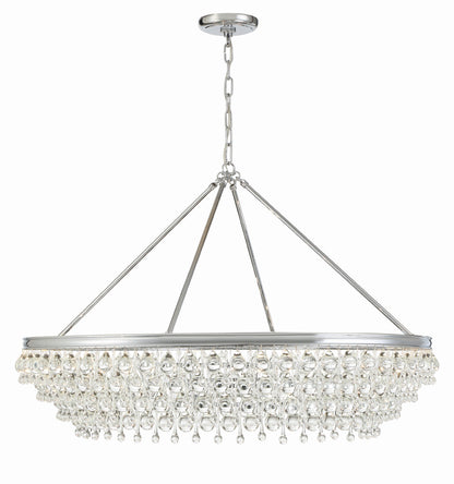 Crystorama Calypso 8 Light Crystal Teardrop Polished Chrome Chandelier 278-CH