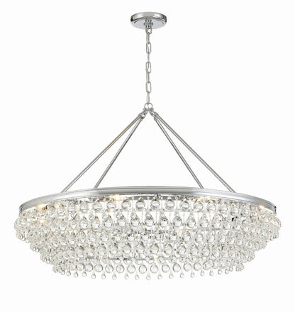 Crystorama Calypso 8 Light Crystal Teardrop Polished Chrome Chandelier 278-CH