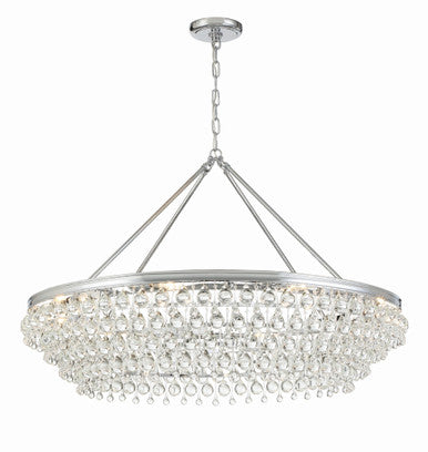 Crystorama Calypso 8 Light Crystal Teardrop Polished Chrome Chandelier 278-CH