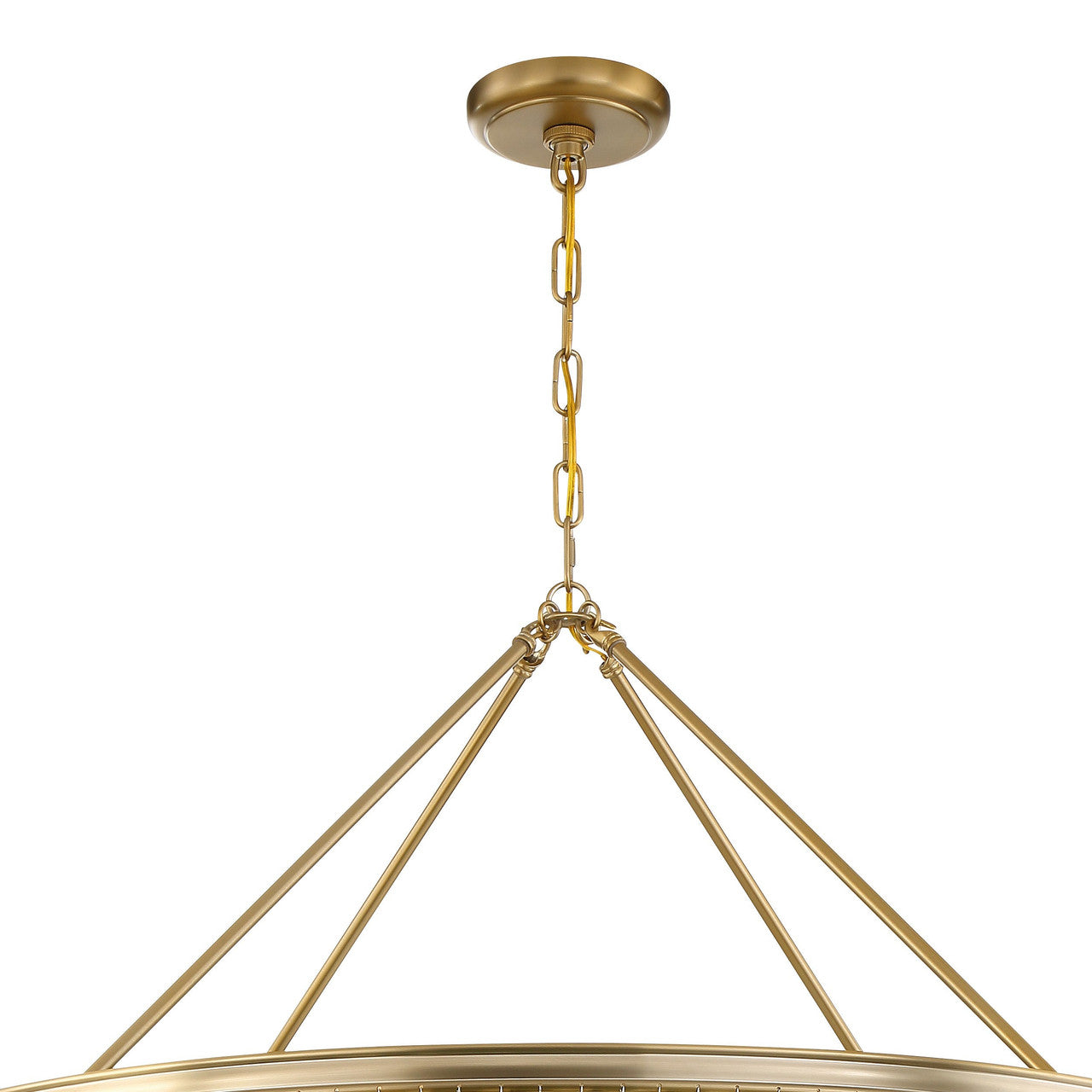 Crystorama Calypso 8 Light Crystal Teardrop Vibrant Gold Chandelier 278-VG