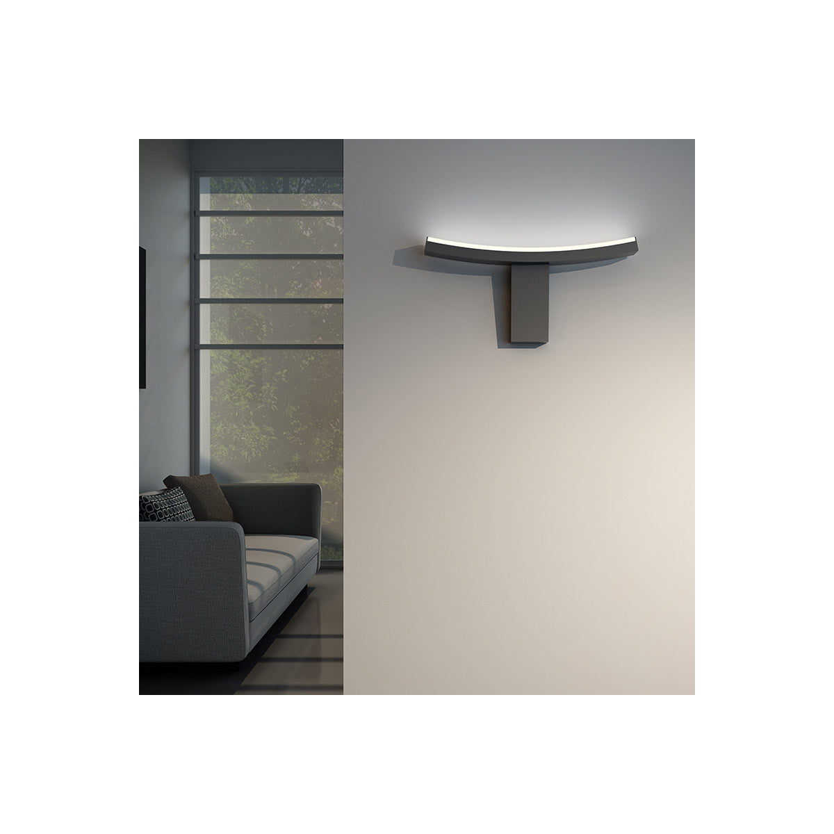 Sonneman Lighting Dao LED Wall Torchiere in Satin Black 2780.25