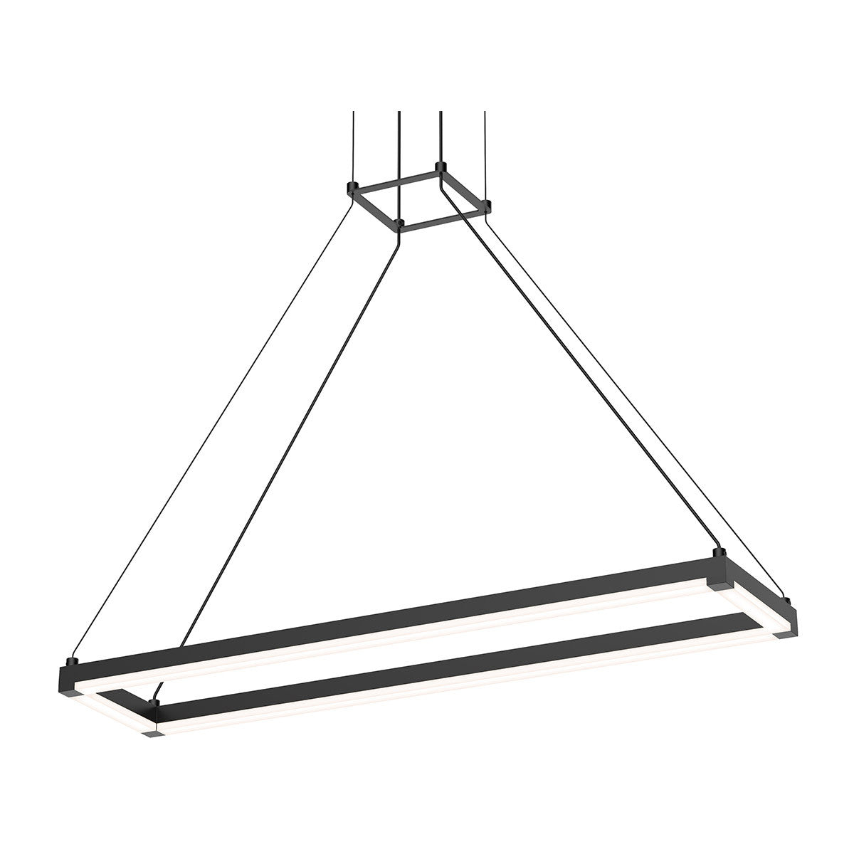 Sonneman Lighting Stix Rectangle 30" x 6" LED Pendant in Satin Black 2788.25