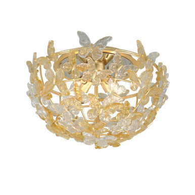 Corbett Lighting Milan Flush Mount in Gold Leaf 279-34