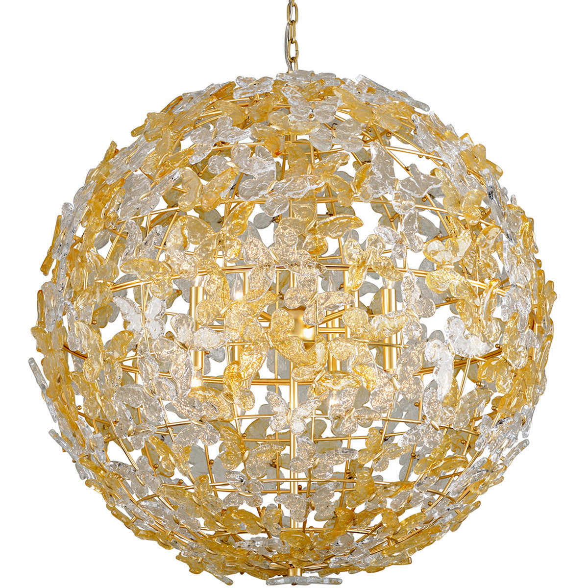 Corbett Lighting Milan Chandelier in Gold Leaf 279-412