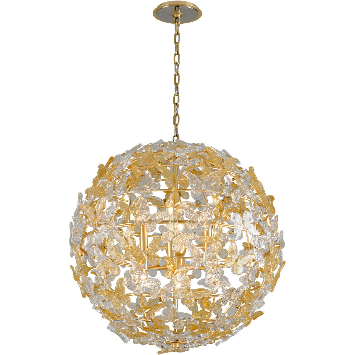 Corbett Lighting Milan Chandelier in Gold Leaf 279-48