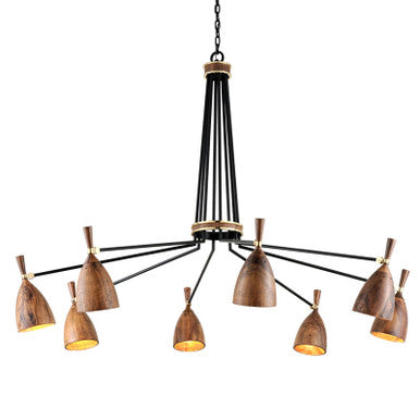 Corbett Lighting Utopia Chandelier in Soft Black 280-08-SBK