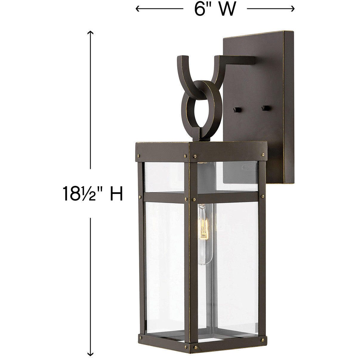 Hinkley Lighting Porter Small Wall Mount Lantern Oil Rubbed Bronze 2800OZ