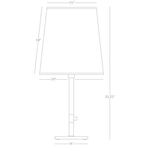 Robert Abbey  Rico Espinet Rico Espinet Buster Table Lamp in Aged Brass 2800W