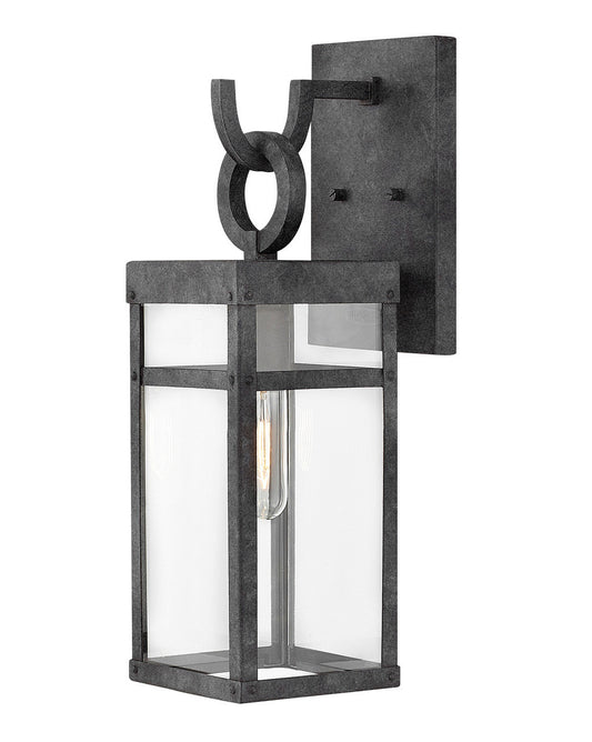 Hinkley Lighting Porter Small Wall Mount Lantern Aged Zinc LED Bulb(s) Included 2800DZ-LL