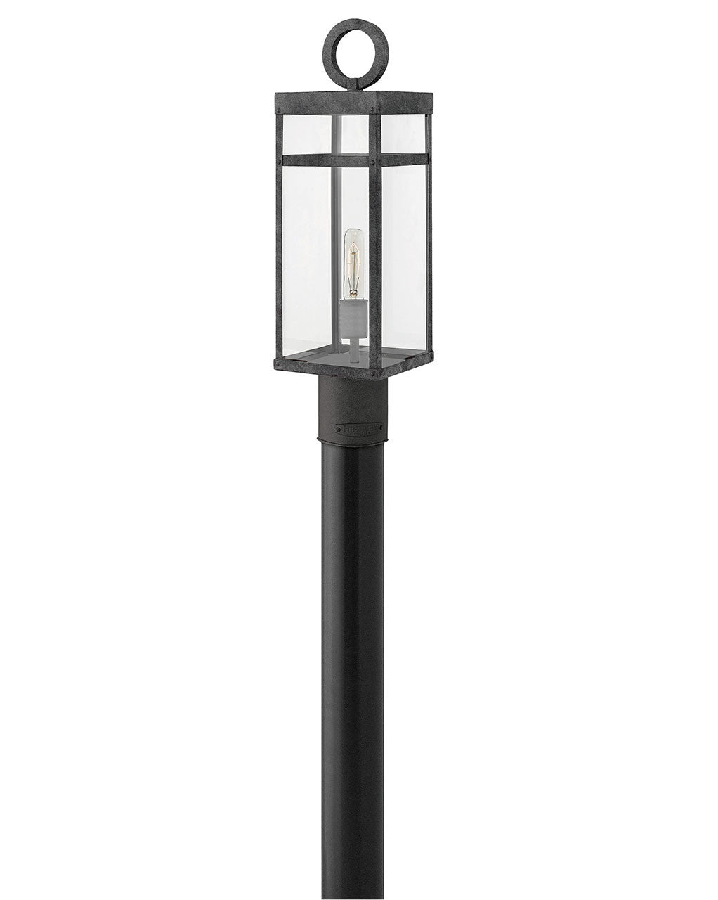 Hinkley Lighting Porter Medium Post Top or Pier Mount Lantern 12v Aged Zinc Low Voltage 12V LED Bulb(s) Included 2801DZ-LV