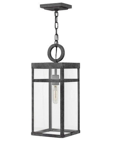 Hinkley Lighting Porter Medium Hanging Lantern Aged Zinc 2802DZ