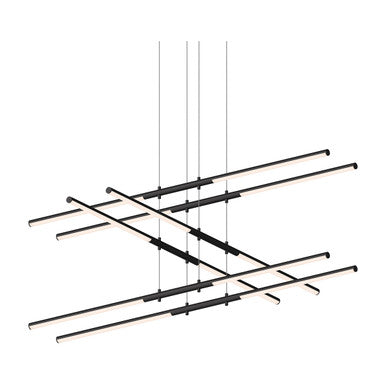 Sonneman Lighting Tik-Tak™ Stack 3-Tier LED Pendant in Satin Black 2803.25