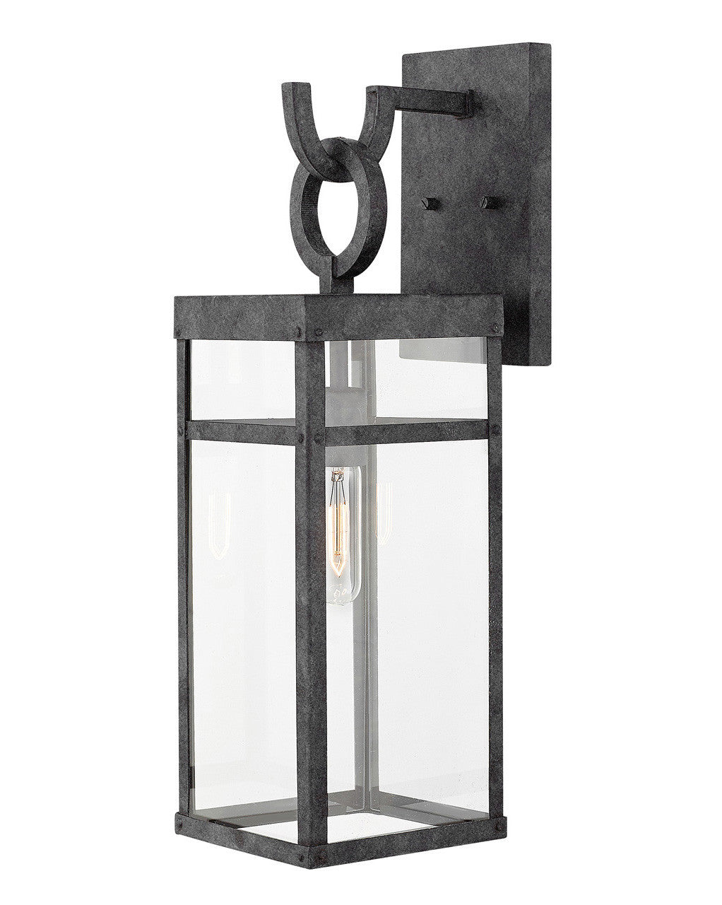 Hinkley Lighting Porter Medium Wall Mount Lantern Aged Zinc LED Bulb(s) Included 2804DZ-LL