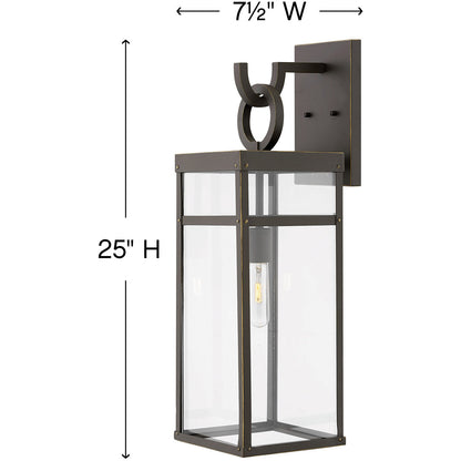 Hinkley Lighting Porter Large Wall Mount Lantern Oil Rubbed Bronze 2805OZ