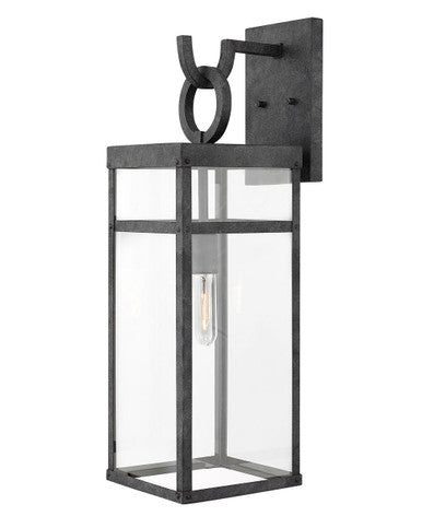 Hinkley Lighting Porter Large Wall Mount Lantern Aged Zinc 2805DZ