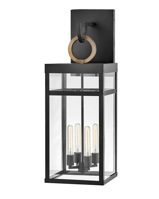 Hinkley Lighting Porter Double Extra Large Wall Mount Lantern Black LED Bulb(s) Included 2809BK-LL