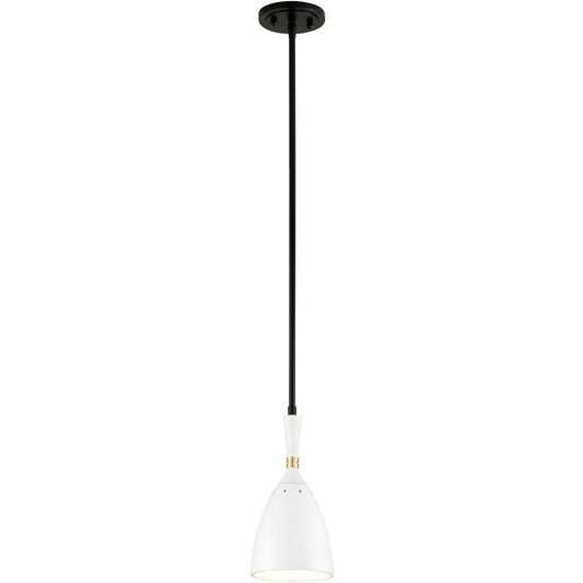 Corbett Lighting Utopia Pendant in Black Brass Off White Shades 281-41