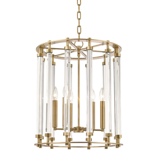 Hudson Valley Lighting Haddon Lantern in Aged Brass 2818-AGB