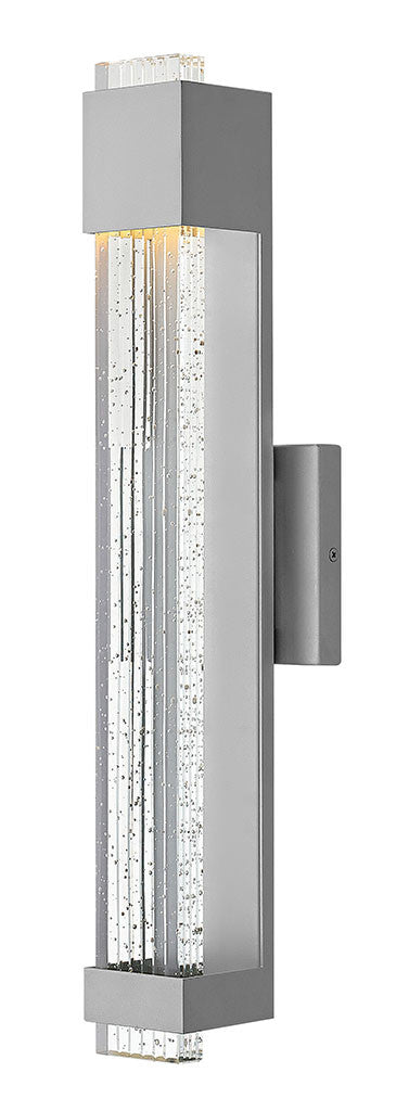 Hinkley Lighting Glacier Medium Wall Mount Lantern Titanium 2834TT