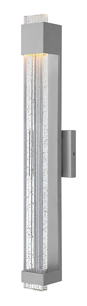 Hinkley Lighting Glacier Large Wall Mount Lantern Titanium 2835TT