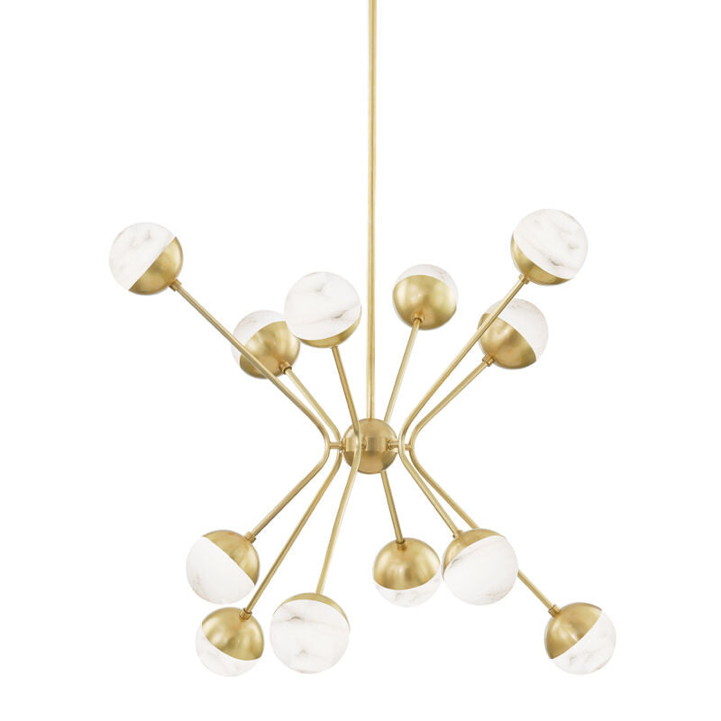 Hudson Valley Lighting Saratoga Chandelier in Aged Brass 2836-AGB