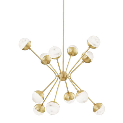 Hudson Valley Lighting Saratoga Chandelier in Aged Brass 2836-AGB