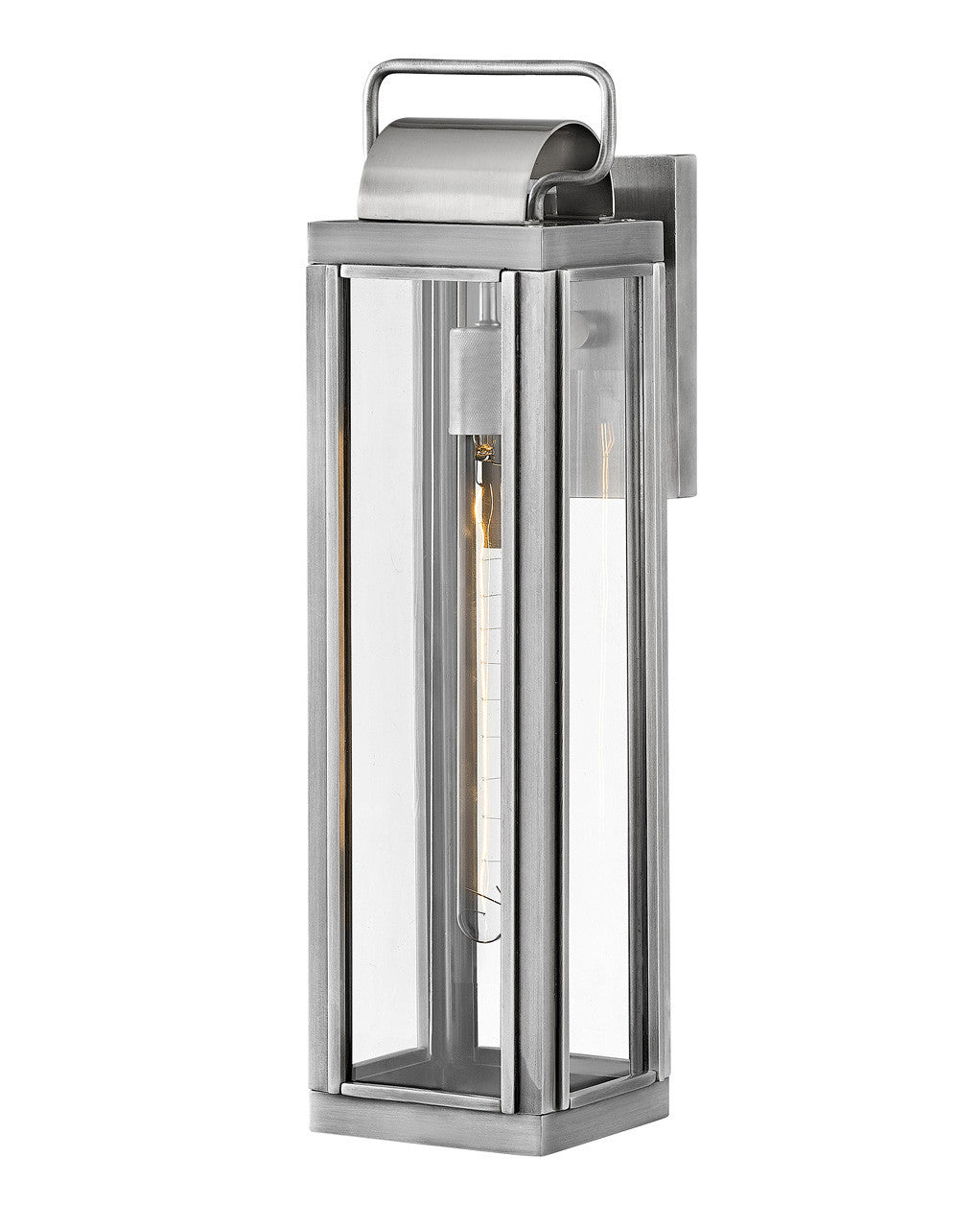 Hinkley Lighting Sag Harbor Large Wall Mount Lantern Antique Brushed Aluminum LED Bulb(s) Included 2845AL-LL