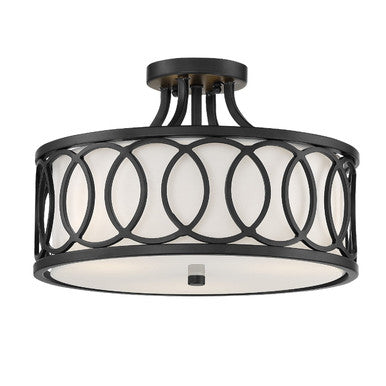 Crystorama Libby Langdon for Crystorama Graham 3 Light Matte Black Ceiling Mount 285-MK