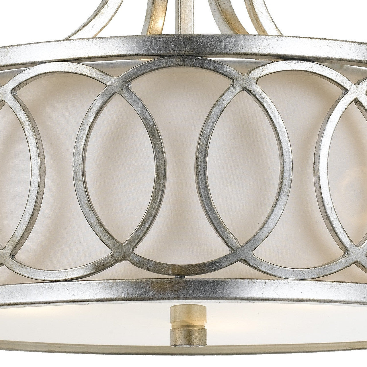 Crystorama Libby Langdon for Crystorama Graham 3 Light Antique Silver Ceiling Mount 285-SA