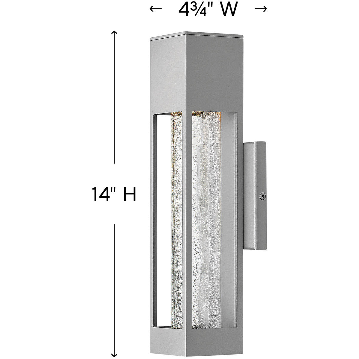 Hinkley Lighting Vapor Small Wall Mount Lantern Titanium 2850TT