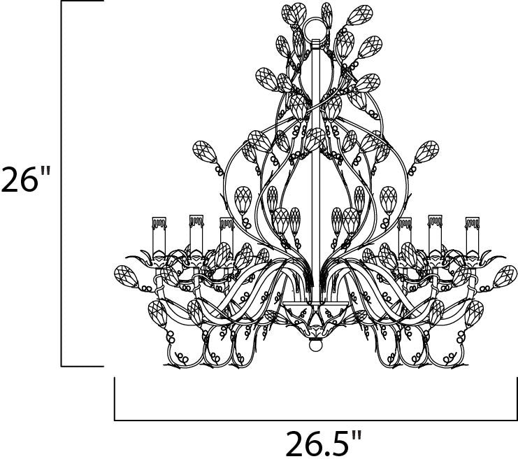 Maxim Elegante 6-Light Chandelier in Oil Rubbed Bronze 2851OI