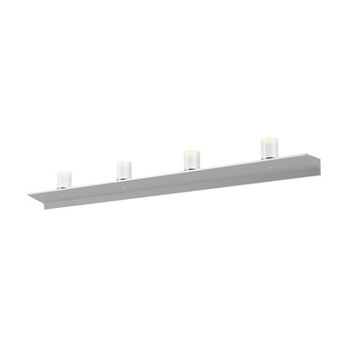 Sonneman Lighting Votives™ 4' LED Wall Bar in Bright Satin Aluminum 2853.16-SW