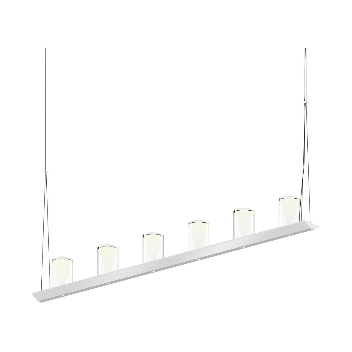 Sonneman Lighting Votives 4' LED Bar Pendant in Bright Satin Aluminum 2858.16-LC